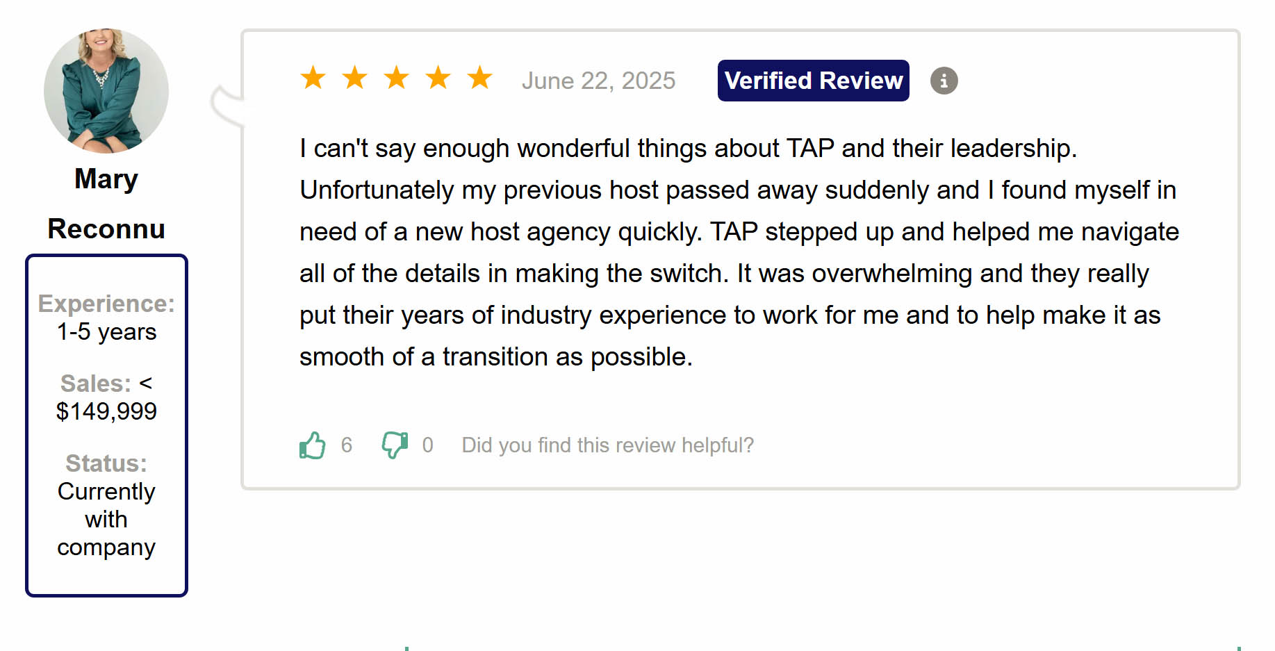 host agency review